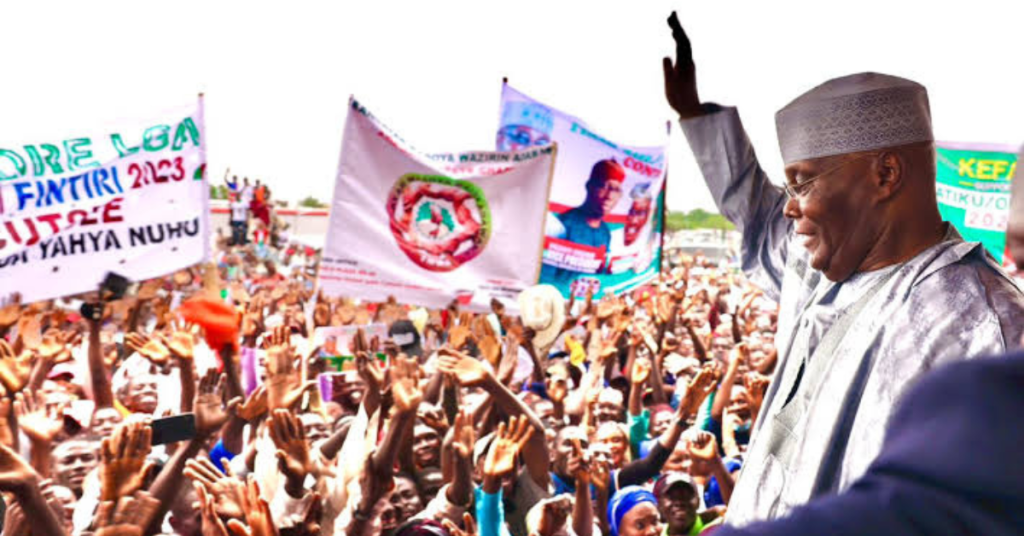 Atiku staging a political campaign in nigeria